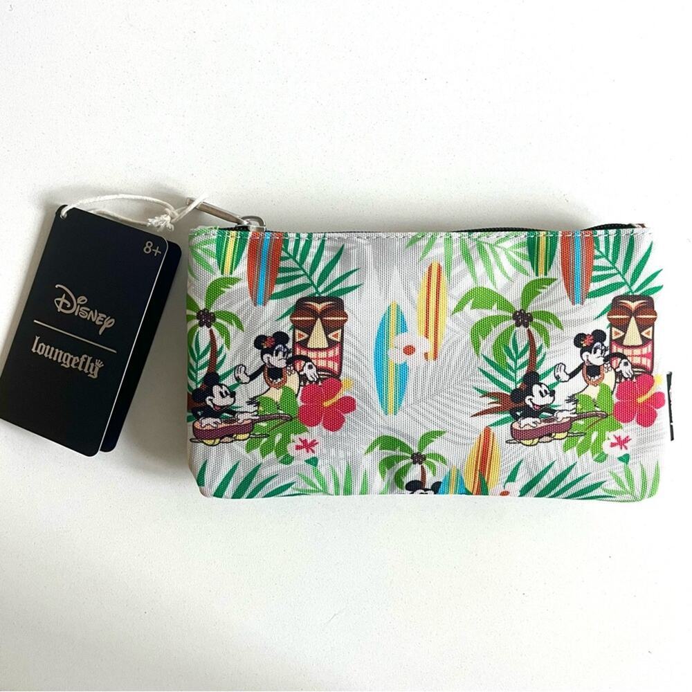 LOUNGEFLY DISNEY Tropical Pouch, Mickey Ears & 3 Beachy Bracelets, 3 NWT ITEMS! - Picture 5 of 13